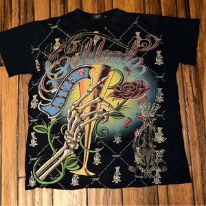 Graphic Black T-Shirt with Colorful Design